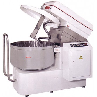 Spiral Mixer can handle 128kg / 282 lbs of dough, Two speed motor